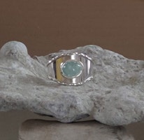 Silver ring med Aquamarin