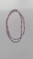 Halsband med ametister och pärlor