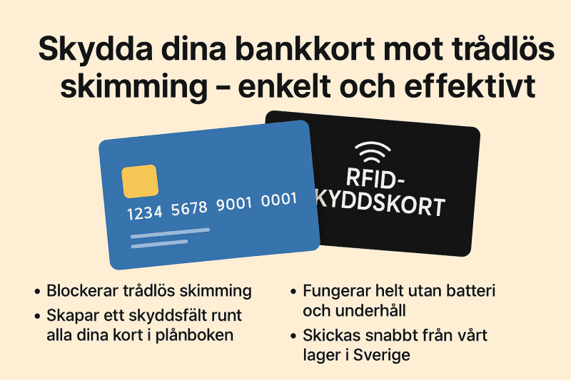 Skydda dina bankkort mot trådlös skimming – enkelt och effektivt