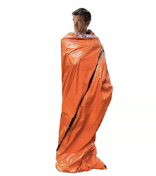 Orange nödsovsäck