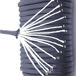 Paracord 750 Mil-Spec fallskärmslina - 15 m