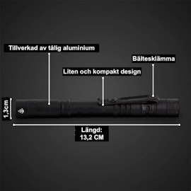 Taktisk ficklampa med LED