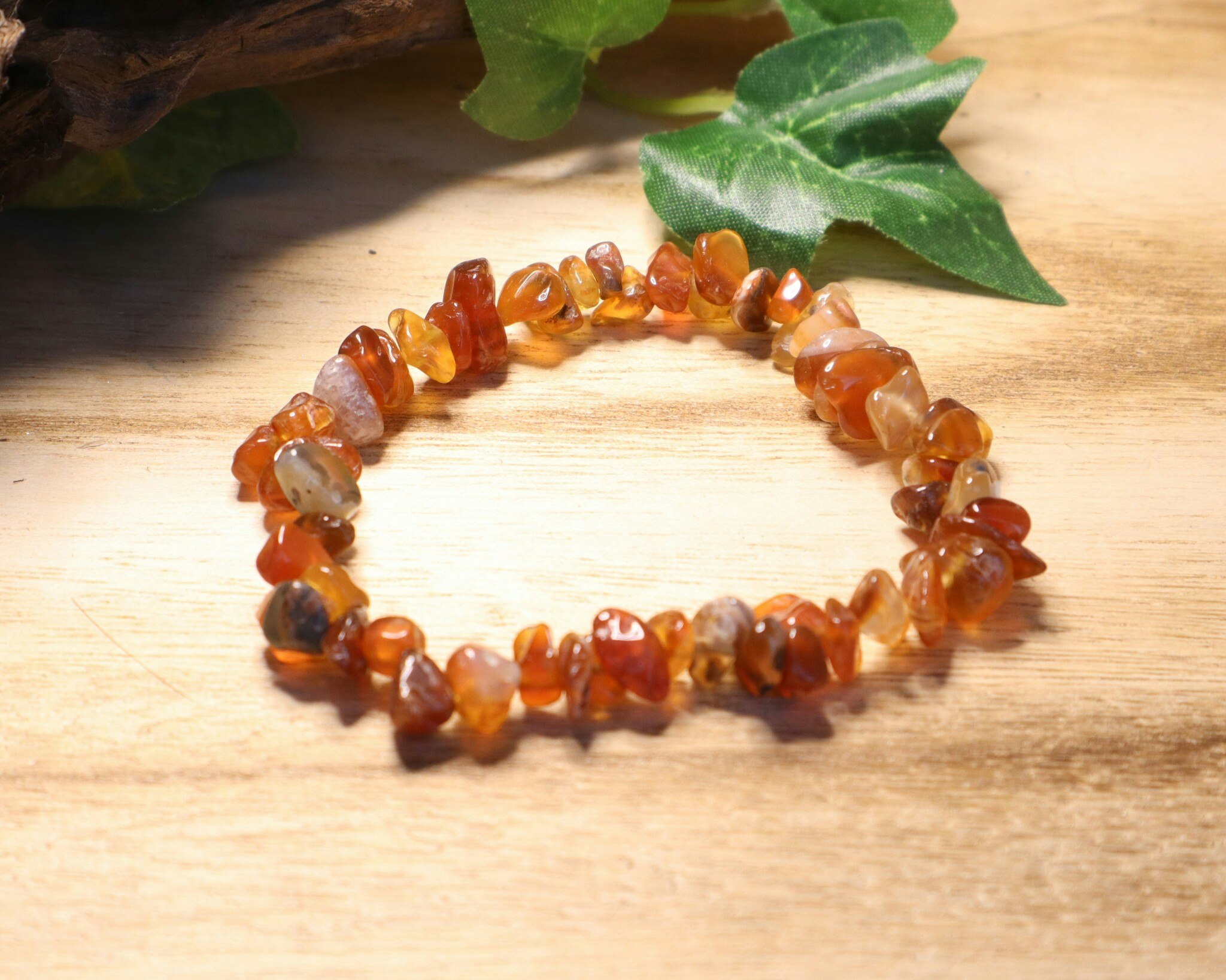 Karneol Chips-armband