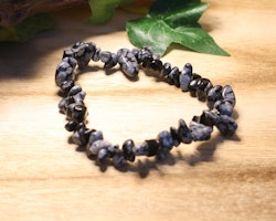 Snöflingeobsidian Chips-armband