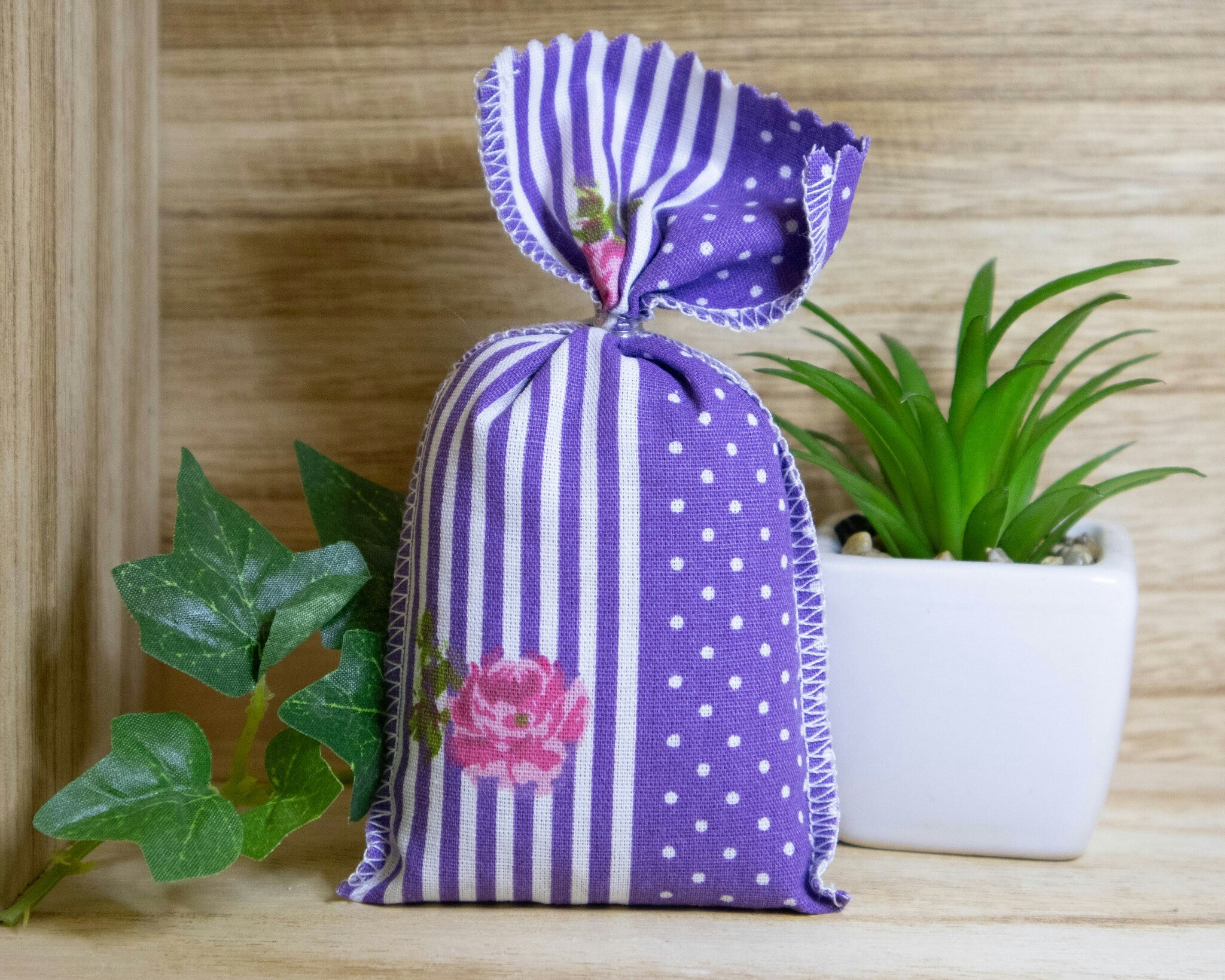 Lavendel i en liten påse