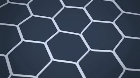 Nät 11 mot 11 100/120mm Hexagon Vit