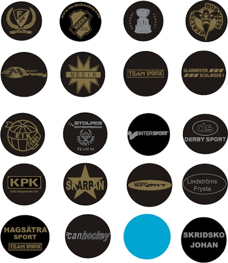 Puck smetfri. flerfärgs tryck. 1 sida. 100-PACK