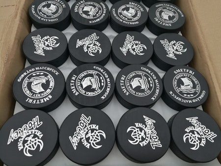 Puck smetfri. flerfärgs tryck. 1 sida. 100-PACK