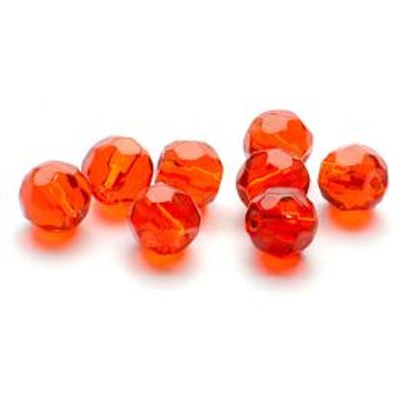 Glass Beads Faceted Red 8mm Darts