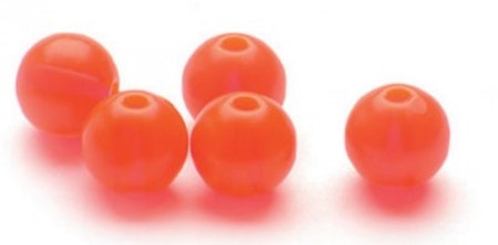 Plastic Beads Fluo. Red 6mm Darts