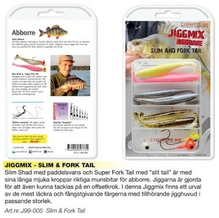 Darts Jiggmix Abborre - Slim & Fork Tail