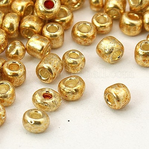 Seed bead guld 4mm 25 gram