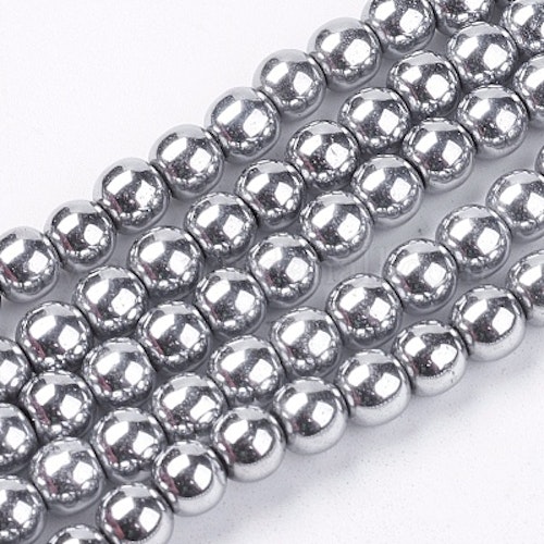 Hematit 6mm platinum