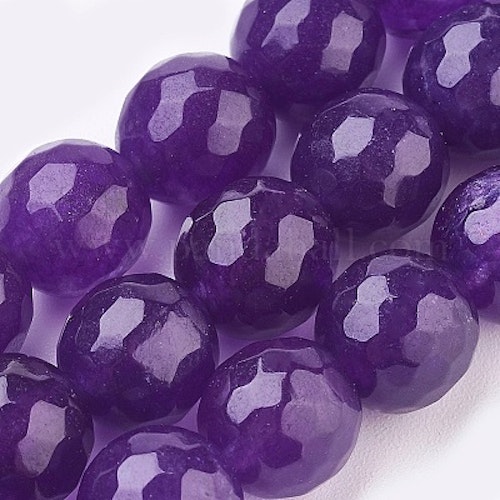 Jade malaysia mörklila fasett 6mm