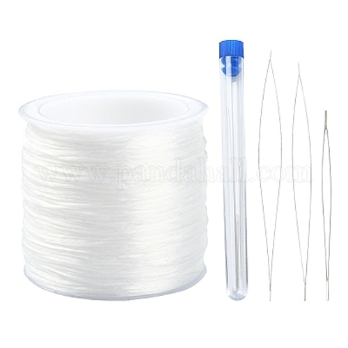 Flat elastisk tråd 0,8mm +3st bigeye nålar