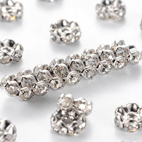 Strass platinum 6x3mm 20st