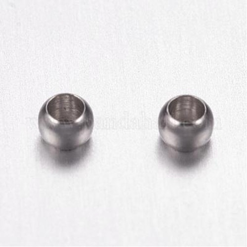 Rostfri pärla 3x2mm 50st