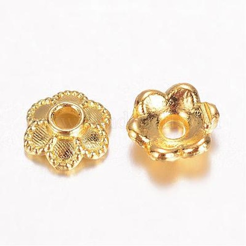 Pärlhatt guld 6mm 30st