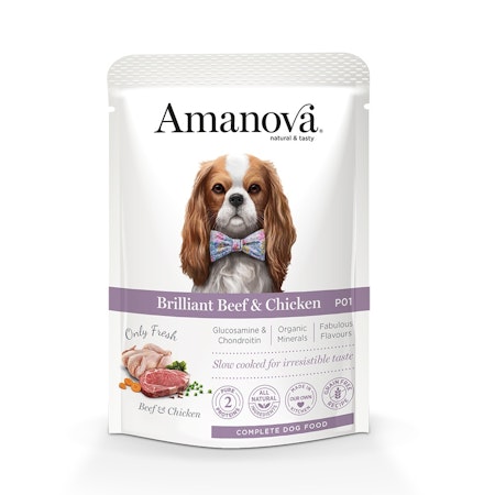 Blötfoder Amanova Brilliant Beef&Chicken 100g