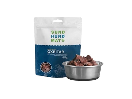 SUNDHUNDMAT Frystorkade Oxbitar 60G