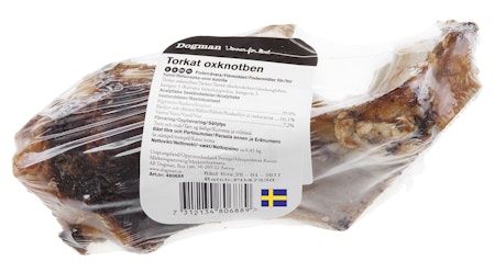 DOGMAN Torkat knotben ox plastad 450 g