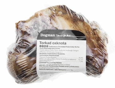 DOGMAN Torkad knota ox plastad 700 g