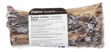 DOGMAN Torkad märgpipa ox plastad 500 g