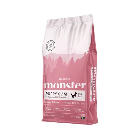 MONSTER Grain Free Puppy S/M Turkey & Chicken