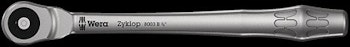 WERA 8003 B Zyklop Metal Ratchet with push-through square and 3/8" drive 3/8''x222.0