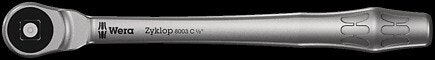 WERA 8003 C Zyklop Metal Ratchet with push-through square and 1/2" drive 1/2''x281.0