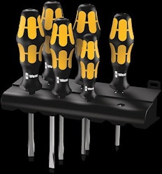 WERA 932 S/6 Rack Screwdriver set Kraftform Chiseldriver 917 SPHS 1 x PH 1x90; 1 x PH 2x113;932 A 1