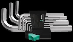 WERA 950/9 SM N L-key set, metric, chrome-plated 950
