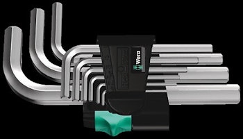 WERA 950/9 SM N L-key set, metric, chrome-plated 950