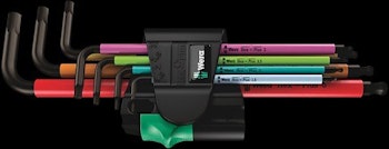 WERA 950 SPKL/7 B SM Multicolour Magnetic L-key set, metric, BlackLaser 950 SPKL 1 x 1,5x90; 1 x 2,0