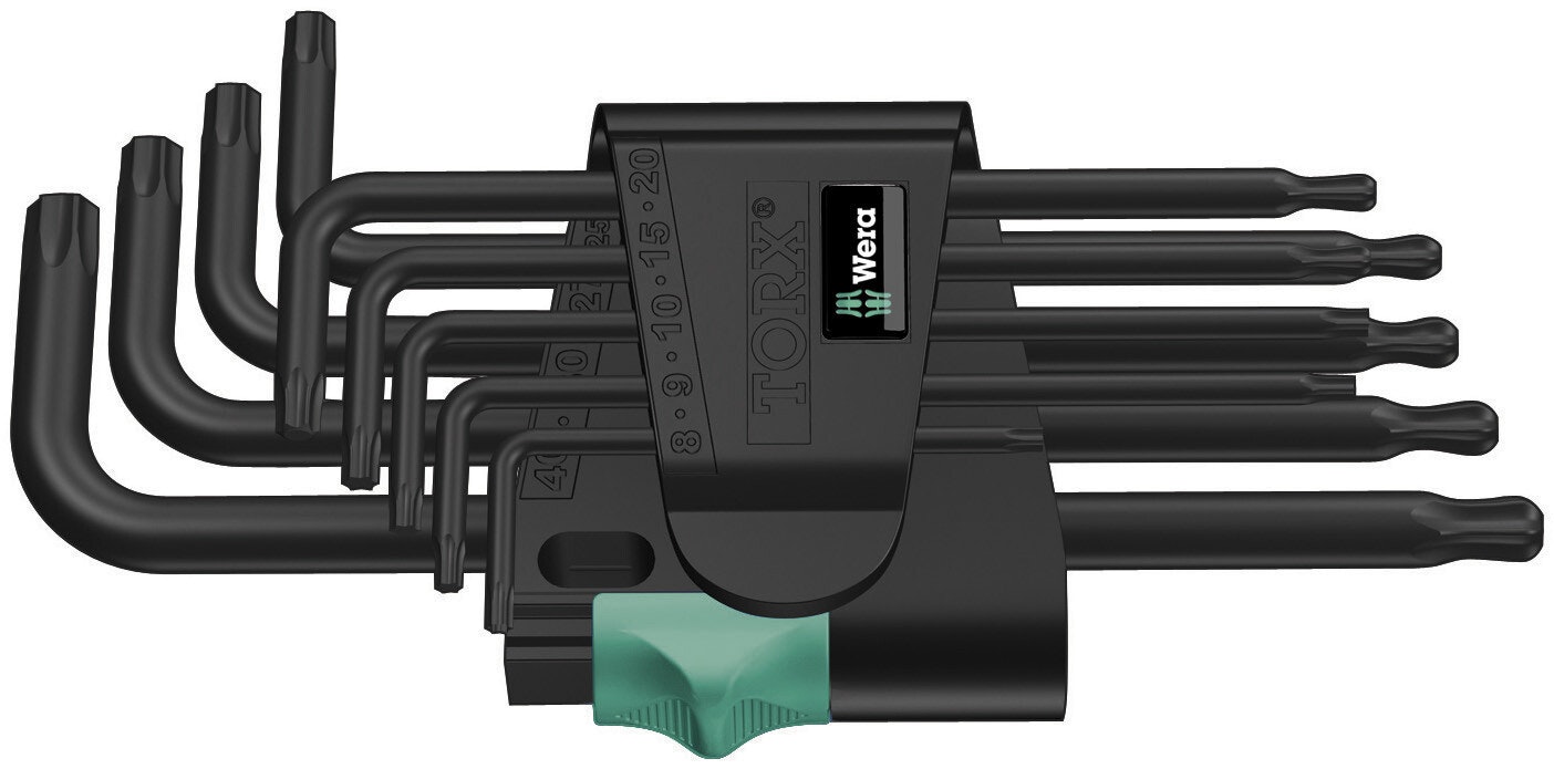 WERA 967 PKL/9 insexnyckelsats torx/kula 1 x TX 8x76; 1 x TX 9x79; 1 x TX 10x85; 1 x TX 15