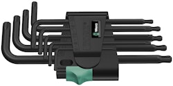 WERA 967 PKL/9 insexnyckelsats torx/kula 1 x TX 8x76; 1 x TX 9x79; 1 x TX 10x85; 1 x TX 15