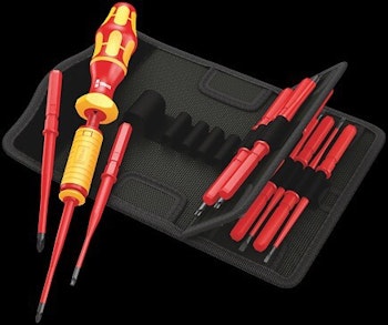 WERA Kraftform Kompakt VDE Torque 1,2 - 3,0 Nm Bit set with handle and inter-changeable blades 7400