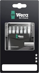 WERA Bit-Check 7 TX Universal 1 SB Bits for TORX screws + Bitholder 893/4/1 K 1 x 1/4"x50;867/1 TORX