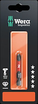 851/4 IMP DC PH 2 x 50 mm SB Bits for Phillips screws, Impact 851/4 IMP DC 1 x PH 2x50;
