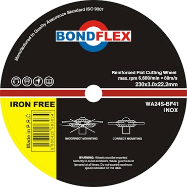 FLAT METAL CUTTING DISC 125 X 2.5 X 22MM
