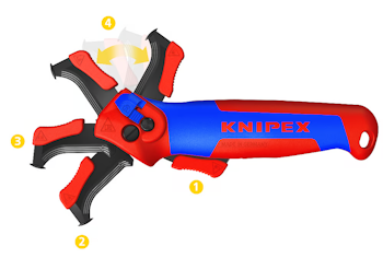 KNIPEX Stripping Knife with guide shoe