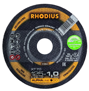 RHODIUS XT70 125x1,0x22,23 (10st/frp)
