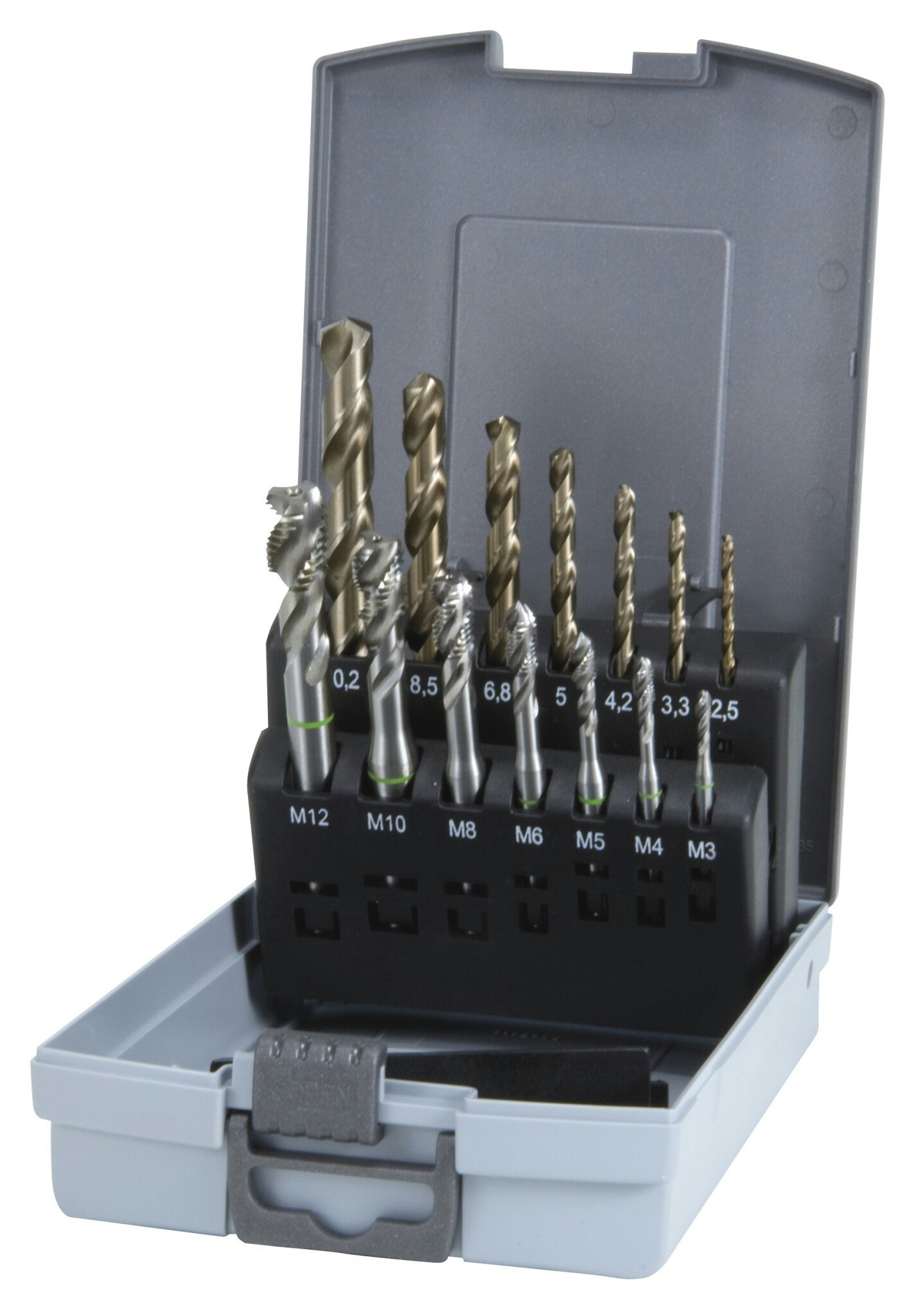 RUKO Maskintappsats M3-M12 inkl borr 14delar