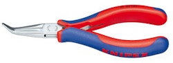 KNIPEX Electronics Pliers with multi-component grips mirror polished half-round jaws 145 mm