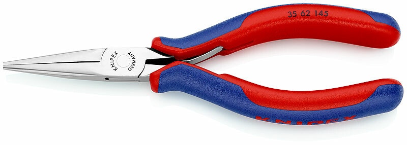 KNIPEX Electronics Pliers with multi-component grips mirror polished half-round jaws 145 mm
