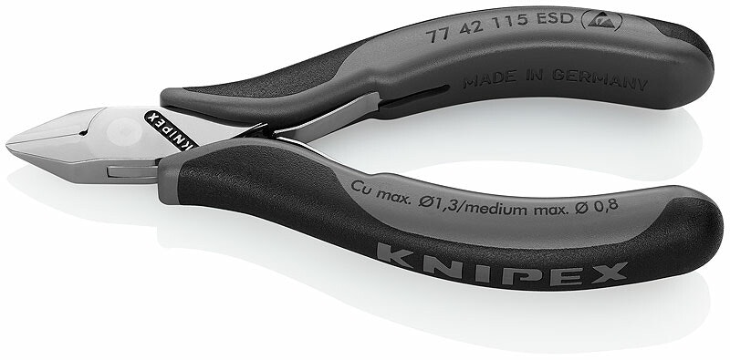 KNIPEX Sidavbitare m fjäder ESD 115mm