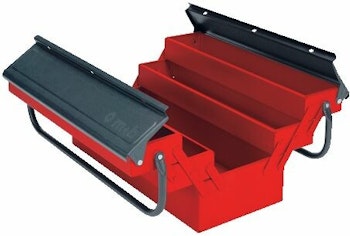 Verktygslåda plåt "stor" 5-fack 530x200x200