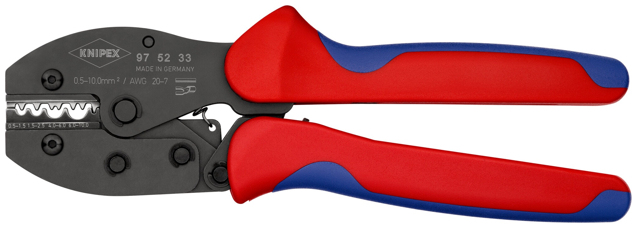 KNIPEX PreciForce® Presstång Med flerkomponentsöverdrag brunerat 220 mm