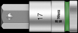WERA 8740 C HF Hex-Plus SW 4,0 x 60 mm Zyklop bit socket with 1/2" drive holding function 4.0x60,0