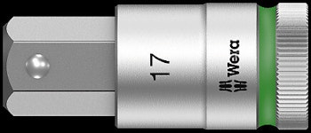 WERA 8740 C HF Hex-Plus SW 4,0 x 60 mm Zyklop bit socket with 1/2" drive holding function 4.0x60,0